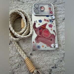 Iphone 17 pro Elephant Phone Case with Rope